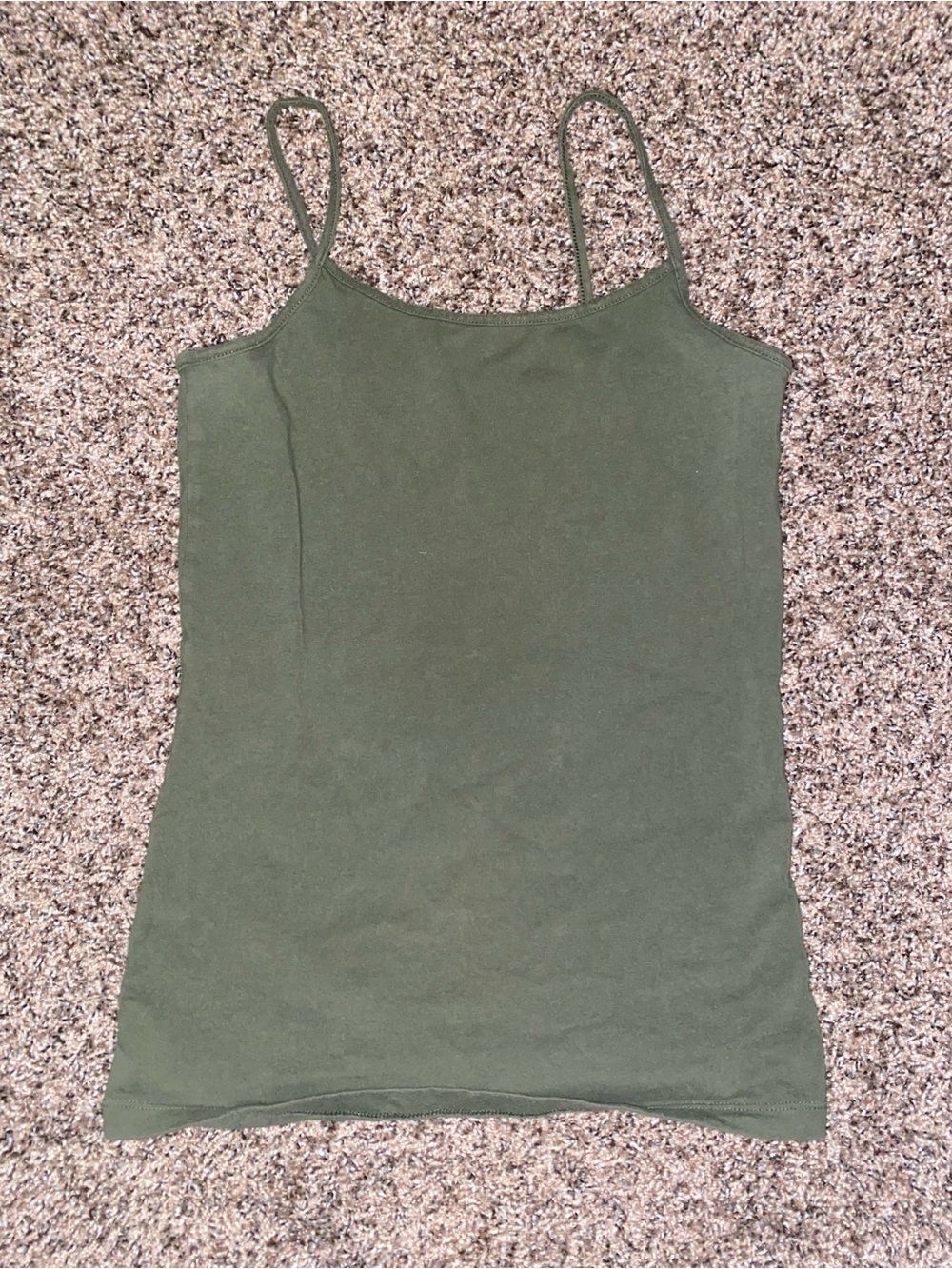 Time and Tru Olive Green Spaghetti Strap Camisole